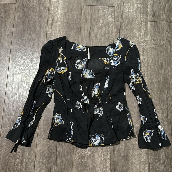 Free People Cherish The Light Floral Blouse Small - Picture 2 of 4